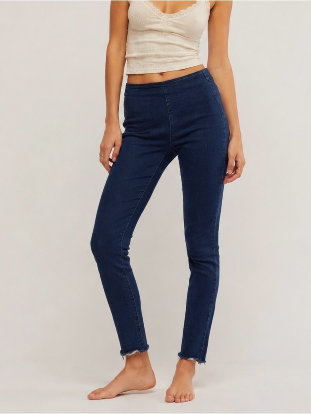 Free People Navy Skinny Jeans